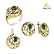 Gümüş Taşlı Set